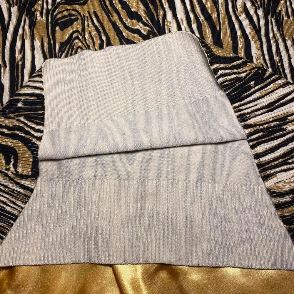 Gabriella Rossi Gold & Black Silk Blend Zebra Print Lace Cami - Picture 5 of 6